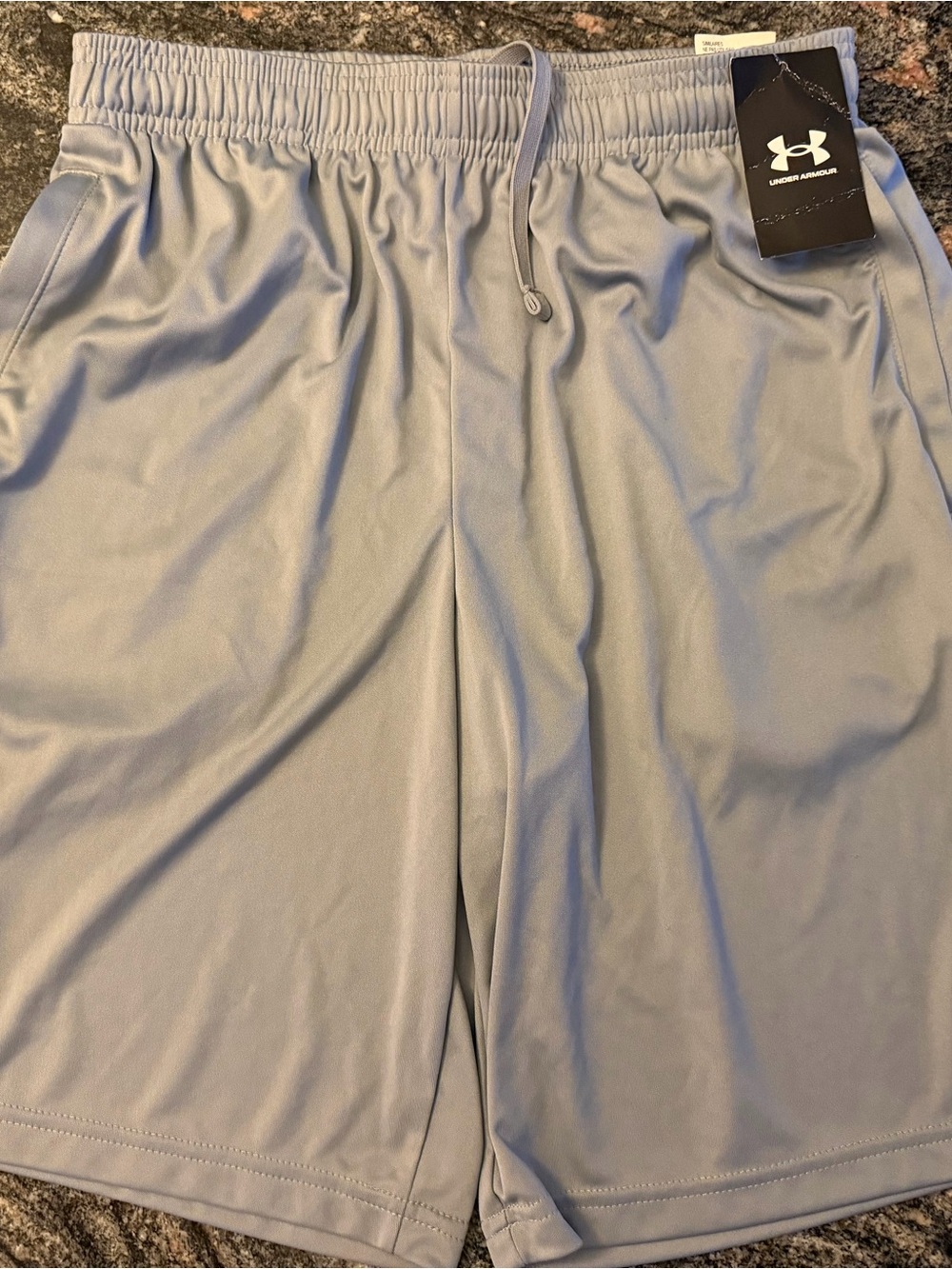 Under Armour Men's Loose Fit Gray Athletic Shorts